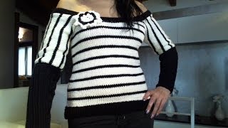 MAGLIA TUTORIAL COME FARE UN MAGLIONE DA DONNA PARTE 1 DI 6 [upl. by Talich]