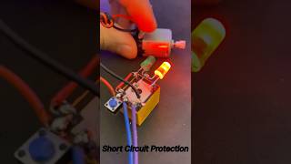 Short Circuit Protection using relay Green LED for normal red LED for fault reset with a button🚨 [upl. by Sivla]