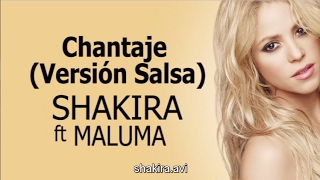 Shakira  Chantaje Versión Salsa ft Maluma Lyrics Video [upl. by Erodoeht222]