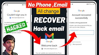 How to Recover Hacked gmail account without phone number and email 2024 Gmail account recovery 2024 [upl. by Aitret]