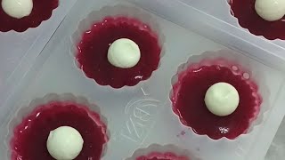 Jelly Mooncake Making natural colour jelly moon cake festival today love baking tutorial [upl. by Anida]