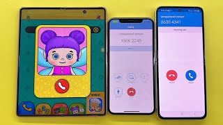 Incoming Call SkyPhone Outgoing IPhone X vs Samsung Z Fold2 vs Z Flip4 [upl. by Regine]