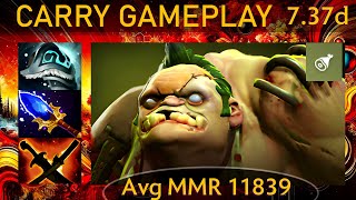 ✨ 737d Pudge KAD  37 KP  82 Carry Gameplay  Dota 2 Top MMR [upl. by Kaden]