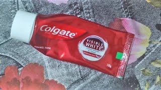 Colgate Visible White Teeth🦷 Whitening Toothpaste 😁 Colgate Toothpaste Review [upl. by Butcher149]