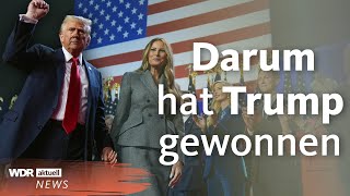 USWahl 2024 analysiert Donald Trump gewinnt klar vor Kamala Harris  WDR Aktuelle Stunde [upl. by Veljkov]