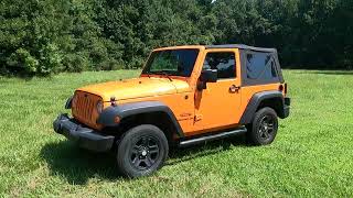 2012 Jeep Wrangler Sport 2DR Vin272109 Orange 360 View [upl. by Auqinu]