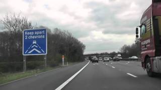 Driving On The M6 Motorway From J15 StokeonTrent To J14 Stafford Staffordshire England [upl. by Ellatsyrc]