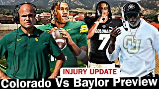 🚨Colorado Vs Baylor Predictions SHOCKING INJURY Updates On RB Dallan Hayden amp QB Dequan Finn‼️ [upl. by Assilrac]