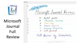 Application for handwritten note taking in windows  Microsoft journal  Complete review [upl. by Aicnarf]