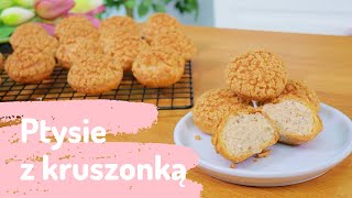 Ptysie z kruszonką😍❤️😋 Pyszne ptysie z kremem orzechowym 😊 Ciastkożercypl [upl. by Novad224]