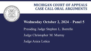 MCOA Oral Arguments October 2 2024  Panel 5 [upl. by Artkele955]