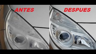 LIMPIAR FAROS OPACOS DEL COCHE  CLEAN CAR HEADLIGHTS OPAQUE [upl. by Adanama]