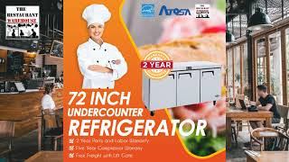 Atosa MGF8404GR Undercounter 72 Inch Three Door Refrigerator restaurantequipment [upl. by Gazo]