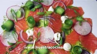 Como hacer un Carpaccio de Salmon [upl. by Astrea67]