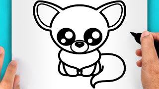 DISEGNI FACILI COME DISEGNARE UN CANE KAWAII VIDEO DI DISEGNI [upl. by Diaz]