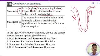 In the nephron the descending limb o floop of Henle is impermeable to water and permeable to [upl. by Aicitan]