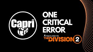 One Critical Error That Cost Me the Mission in the Division 2 [upl. by Ecinwahs]