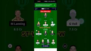 STW vs MSW Dream 11 Prediction TodaySTW vs MSW Dream11Team TodaySTW vs MSW Match 33 WBBL T20 [upl. by Sabella]