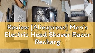 Review Aliexpress Mens Electric Head Shaver Razor Rechargeable Cordless Hair Shaving Razors For [upl. by Nnylatsirk]