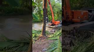 The process of digging at the bottom of a river [upl. by Maidy435]