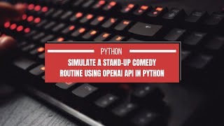 AIGenerated StandUp Comedy Python Script Delivers Hilarious Jokes with TTS and Laughter Cues [upl. by Nimar]