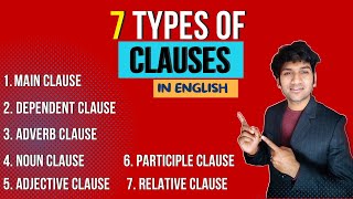 What is a clause 7 types of clauses in English in detail [upl. by Lathe]