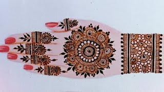 Mandala mehndi design backhand  Mandala mehndi design easy and simple  Mandala for beginners [upl. by Kotta]