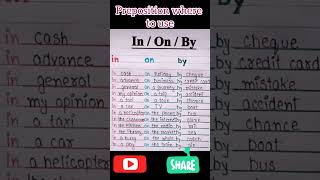 Preposition where to applybasic preposition classes english shorts [upl. by Ahl]