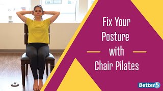 Fix Your Posture with Chair Pilates Day 1 [upl. by Yanaj512]