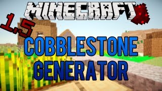 ★ Minecraft 15  CobbleStone Generator Tutorial  Using Hoppers [upl. by Manara]