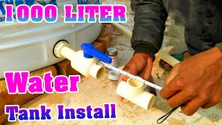 1000 LITER WATER TANkINSTALLATION IN HOUSE 🏘️ ak technical [upl. by Nemracledairam]