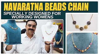 Navaratna Beads Chain Specially Designed For Working Womens Unique amp Beautiful DesignsVasus Vibes [upl. by Aig161]