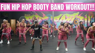 Fun Hip Hop Booty Band Workout  Hip Hop Home Glute Workout [upl. by Hildegaard970]