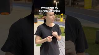 Friends try Finnish salmiakki exchangestudent sydney australia studyabroad suomi [upl. by Esilehs]