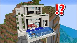 Dig a Hole in a Mountain and Turns it into a Modern House  Minecraft [upl. by Ferdy]