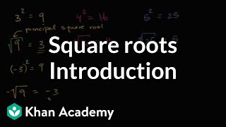 Introduction to square roots  Numbers and operations  8th grade  Khan Academy [upl. by Nalid]