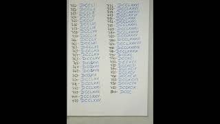 Roman numbers from 701 to 800Roman Sankhya PranaliRoman Ginti 701 se 800 takRoman numerals [upl. by Korenblat662]