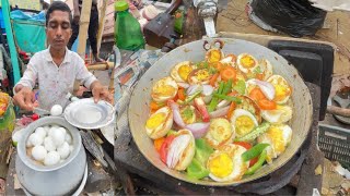 OMG Boiled Egg fry  Kolkata Street food [upl. by Lem]