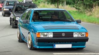 VAG Cars leaving Volkstyle Base 2024 VW Rallye Golf Scirocco GTX R32 GTI RS6 C7 Golf 7R RS3 [upl. by Lessard687]