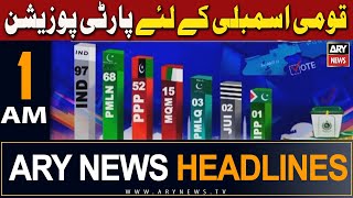 ARY News 1 AM Headlines  10th February 2024  National Assembly Ke Liye Party position [upl. by Damalas]