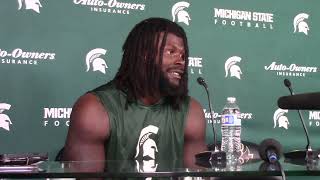 Michigan State linebacker Jordan Turner on loss to Boston College [upl. by Kaiulani693]