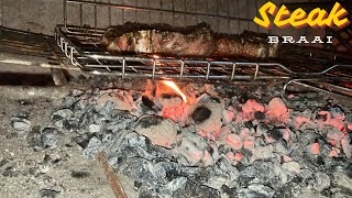 Grilled Steak  Steak Braai ASMR [upl. by Martelli680]