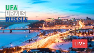 UFA Russia under SNOWFALL Ural The Republic of Bashkortostan First Stream in 2024 LIVE [upl. by Qahsi]