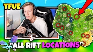 FaZe TFUE SHOWS ALL RIFT LOCATIONS  Fortnite Daily Funny Moments Ep135 [upl. by Gabriele]