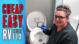 Replacing an RV Toilet Bowl Seal Thetford Aqua Magic V [upl. by Auhsuj]