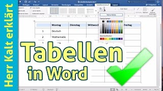 Tabellen in Word – AnleitungTutorial [upl. by Ethben]