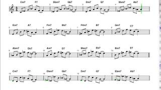 Chromatically Ascending IIV Using Chord Tones Starting From Each Scale Degree [upl. by Ydissac553]