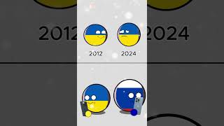 ukraine russia 2012 2024 countryballs russia ukraine [upl. by Ennairac446]