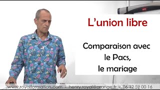 Union libre pacs ou mariage  que choisir  Aspects civils et fiscaux Henry Royal youtube [upl. by Aneahs]