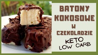 Keto 🥥Proste batony kokosowe w czekoladzie 🍫🍫 [upl. by Ettelrac]